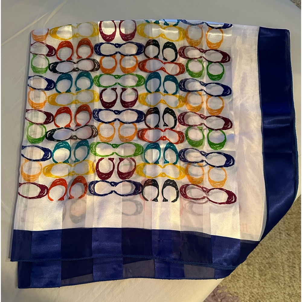 Colorful Coach Signature Scarf